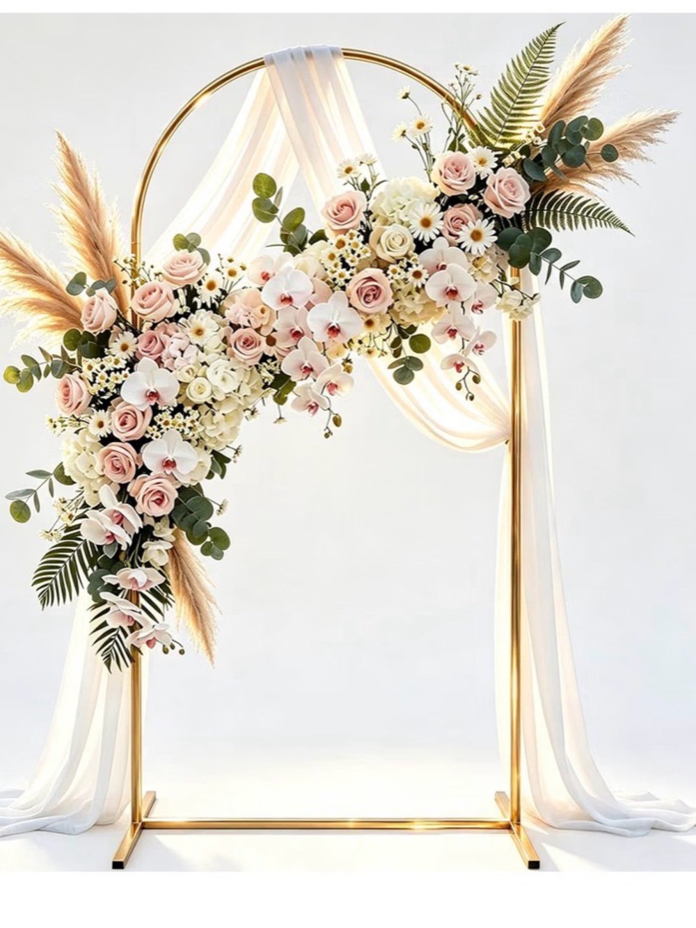 Elegant Gold Floral Arch